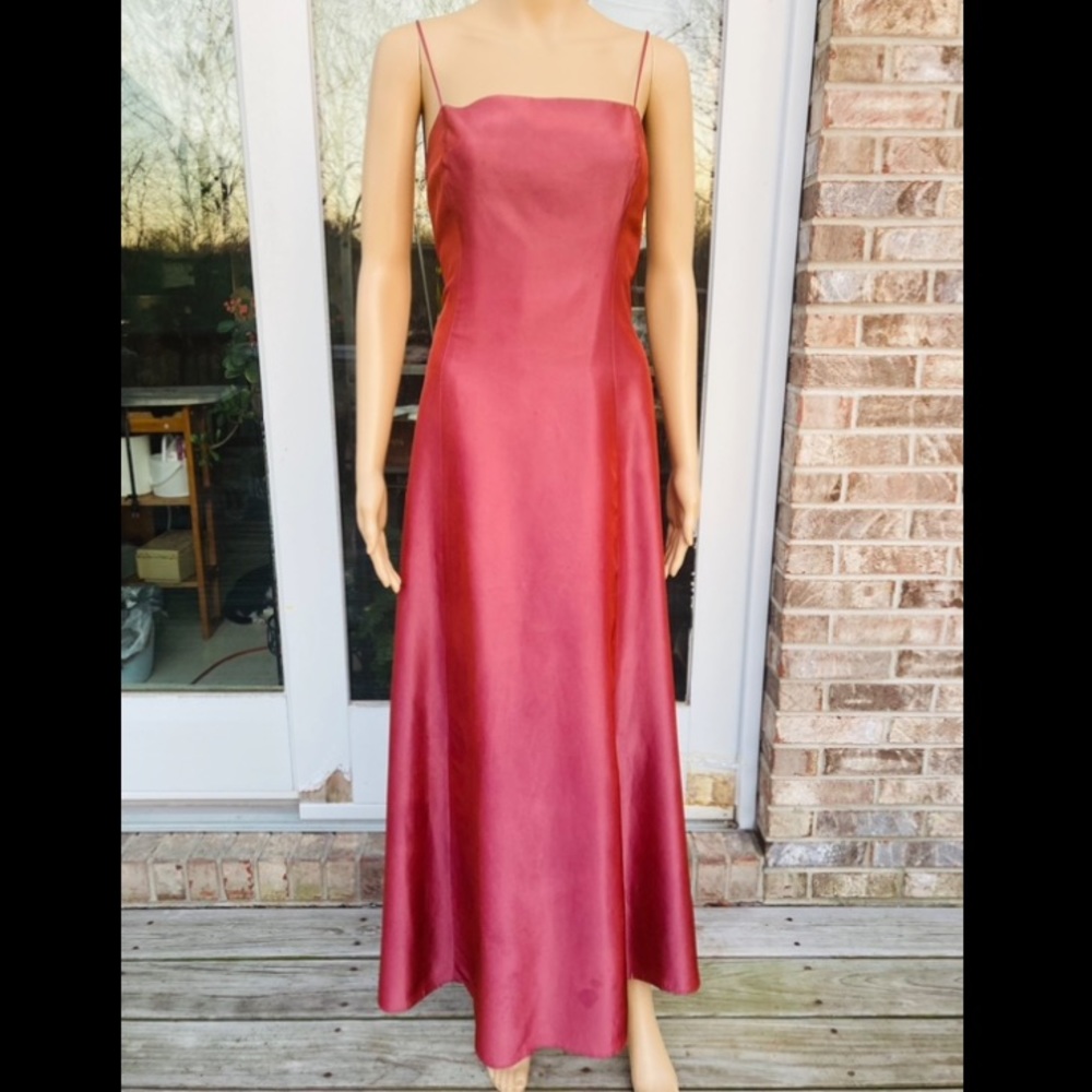 Y2K Stunning Vamp Goth Hollywood Glam Shimmer Evening Formal Prom Dress - Picture 3 of 10
